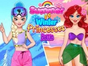 Summer vs Winter Princesses Battle Makeup Game Dress Up Game