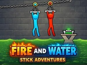 Fire and Water: Stick Adventures Online Puzzle Game