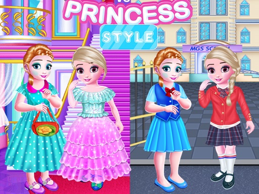 Little Girls School vs PrincessStyle Dress Up Game - Dress Up Game
