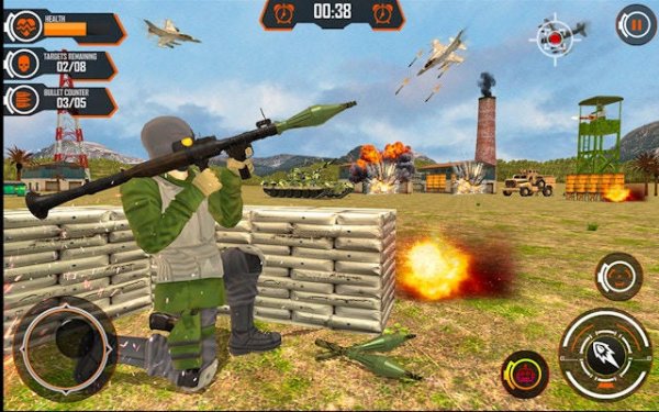 US Army Projectile Attack Defense Game