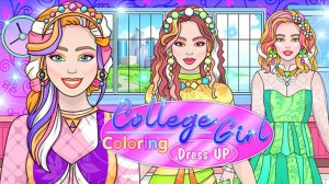 College Girl Coloring Dress Up Game Online Dress Up Game